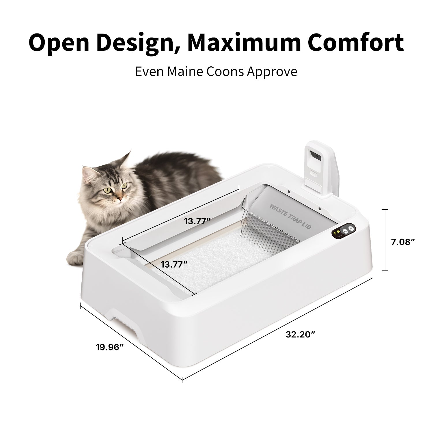 Purobot Crystal Duo Automatic Cat Litter Box with Camera